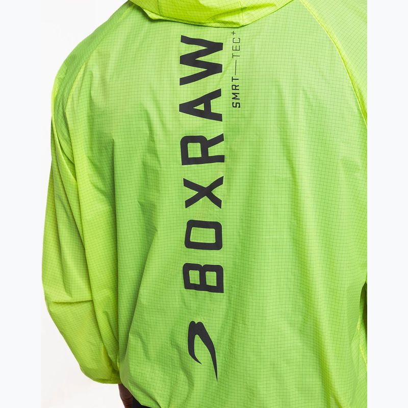 Vyriška vėjo nepraleidžianti striukė BOXRAW Genaro Oversized Windbreaker Hoodie neoninės geltonos spalvos 10