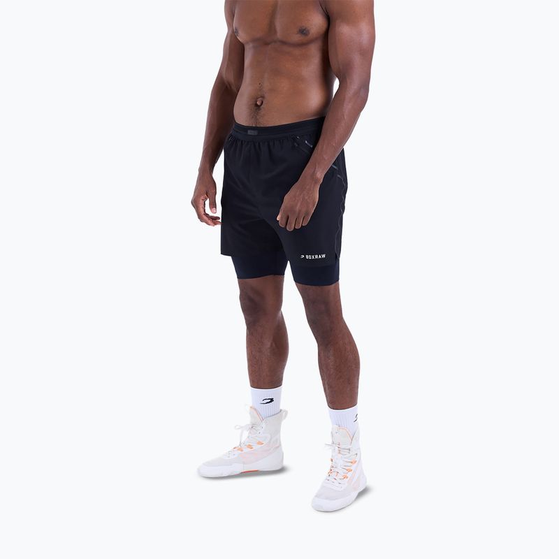 Vyriški treniruočių šortai BOXRAW Sparring Club 2-in-1 black 4