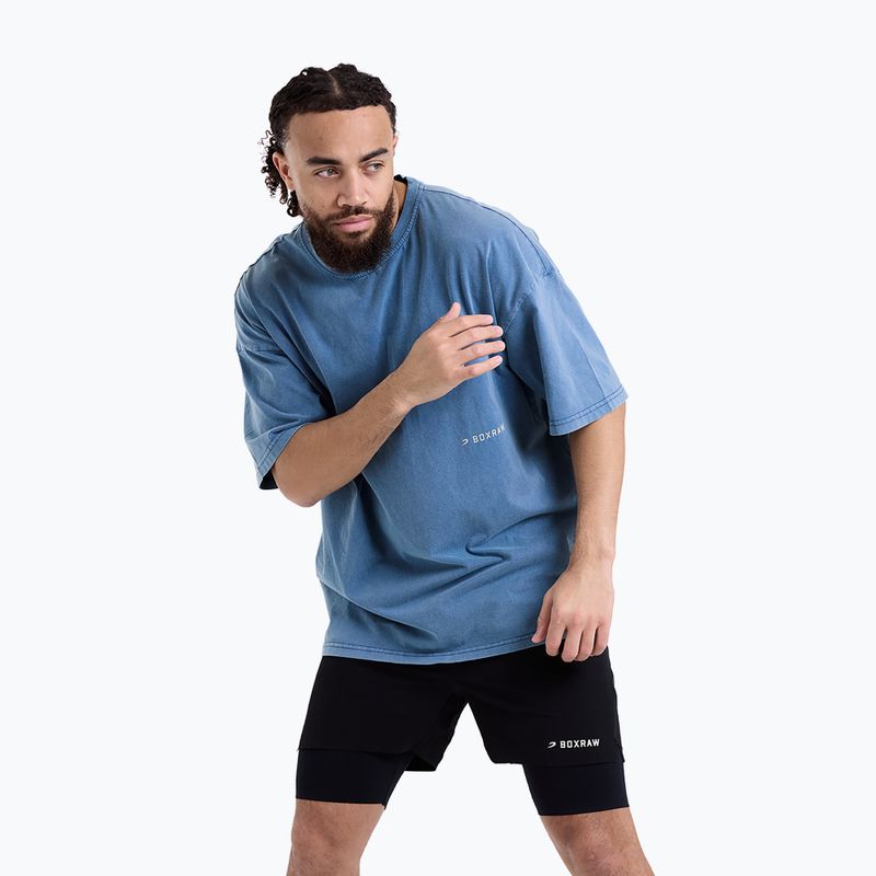 Vyriški marškinėliai BOXRAW Sparring Club Oversized washed baby blue 5
