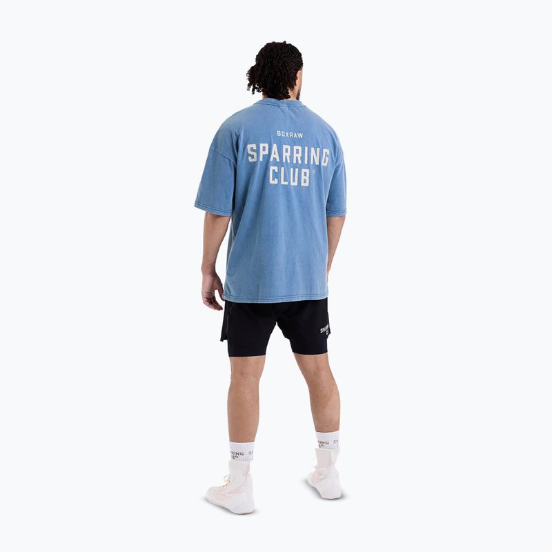 Vyriški marškinėliai BOXRAW Sparring Club Oversized washed baby blue 7