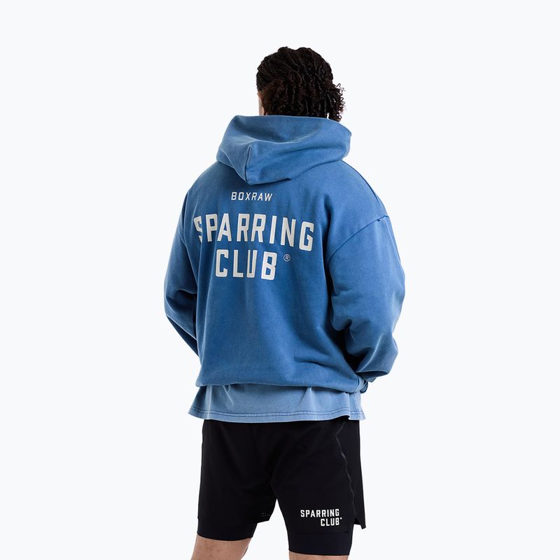 Vyriškas džemperis BOXRAW Sparring Club Oversized Hoodie washed baby blue 3