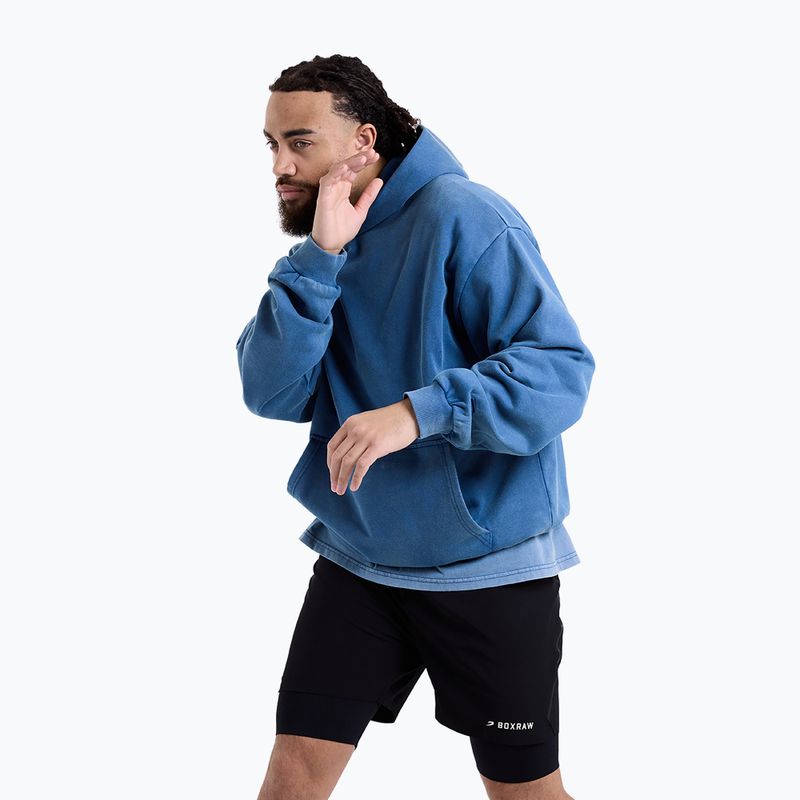 Vyriškas džemperis BOXRAW Sparring Club Oversized Hoodie washed baby blue 4