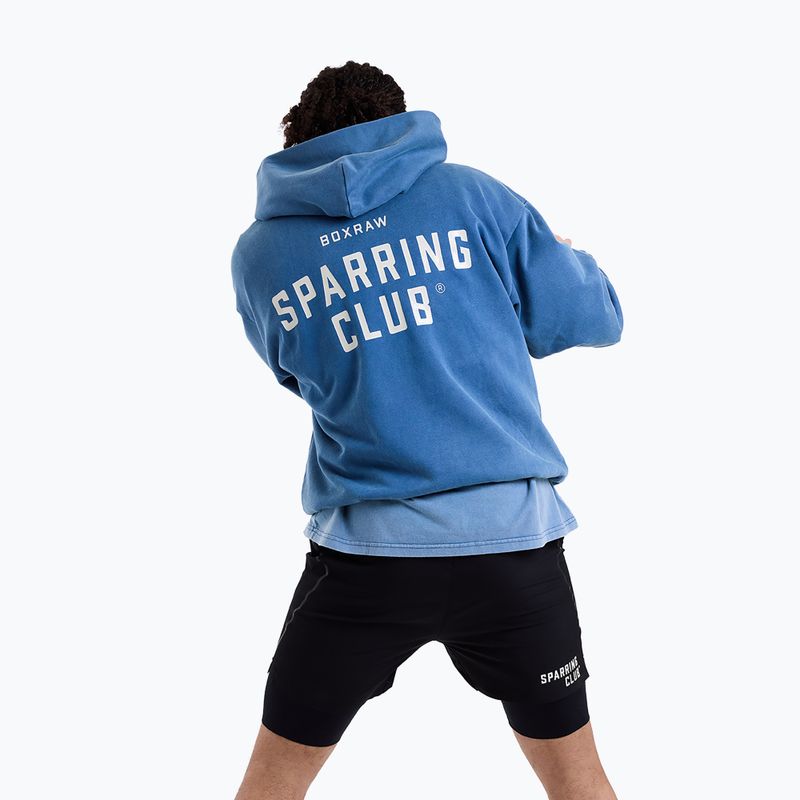 Vyriškas džemperis BOXRAW Sparring Club Oversized Hoodie washed baby blue 5