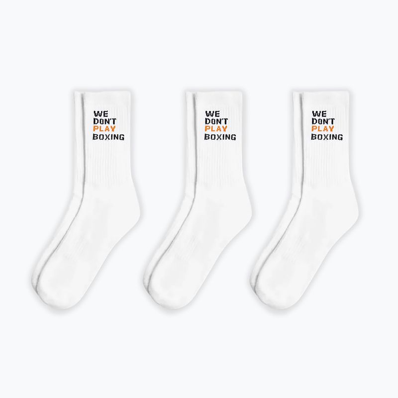 Vyriškos kojinės BOXRAW We Don't Play Boxing Crew 3 pairs white 5