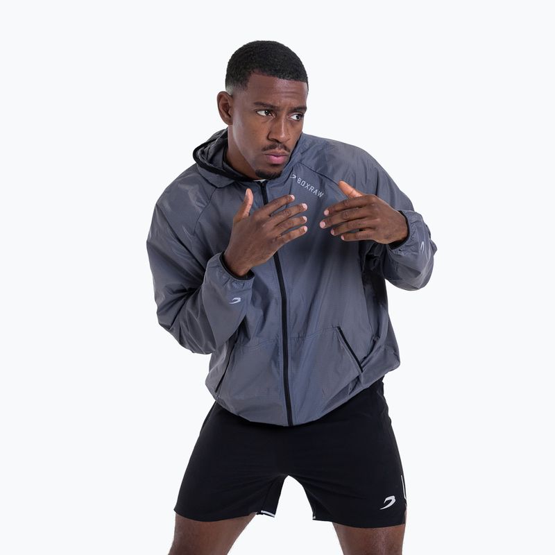 Vyriška striukė BOXRAW Genaro Zip Up Windbreaker charcoal 5