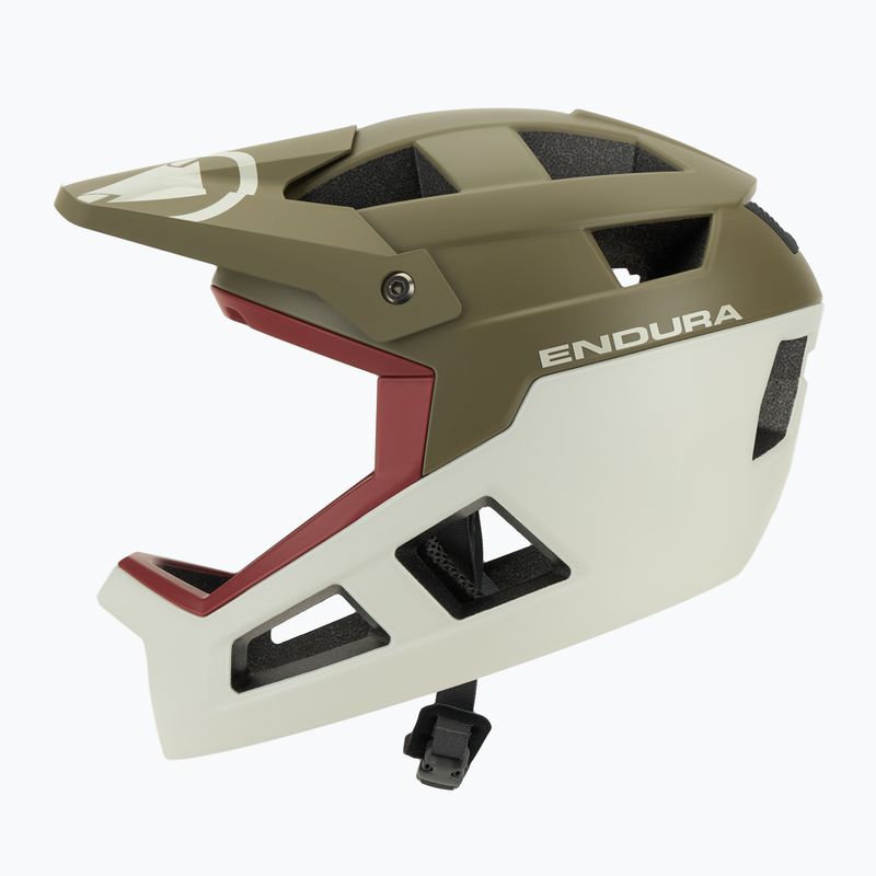 Dviračio šalmas Endura Singletrack Full Face tweed green 3