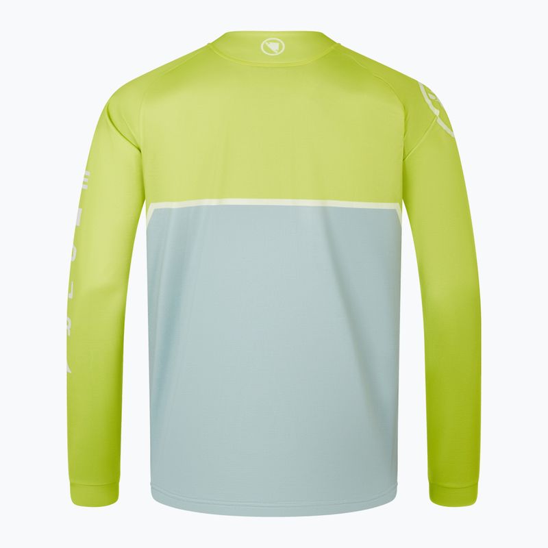 Vyriški dviračių marškinėliai ilgomis rankovėmis Endura Core Printed lime green 2