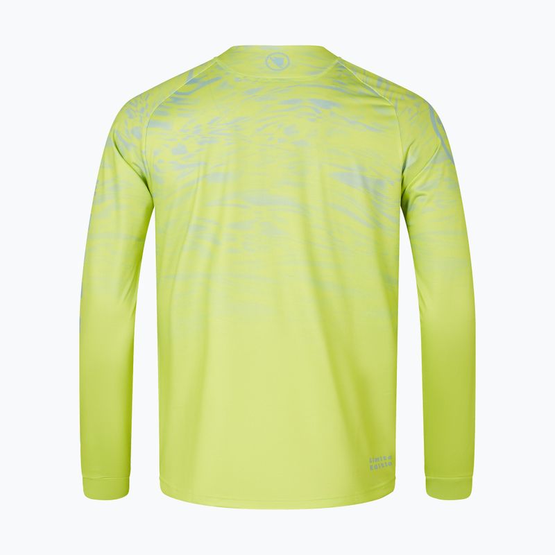 Vyriški dviračių marškinėliai ilgomis rankovėmis Endura Marble Ltd Printed lime green 2