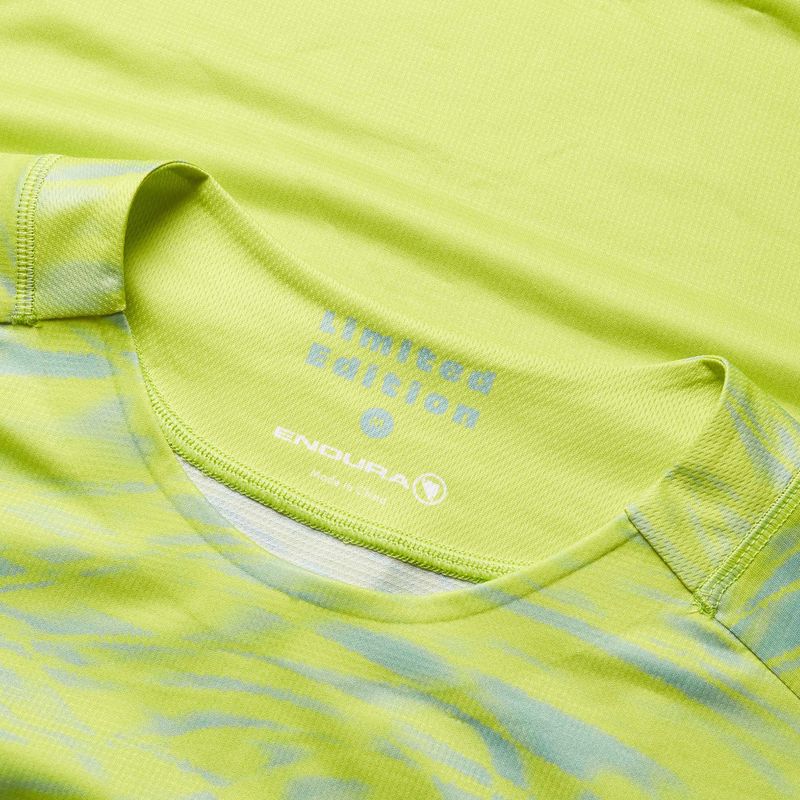 Vyriški dviračių marškinėliai ilgomis rankovėmis Endura Marble Ltd Printed lime green 3