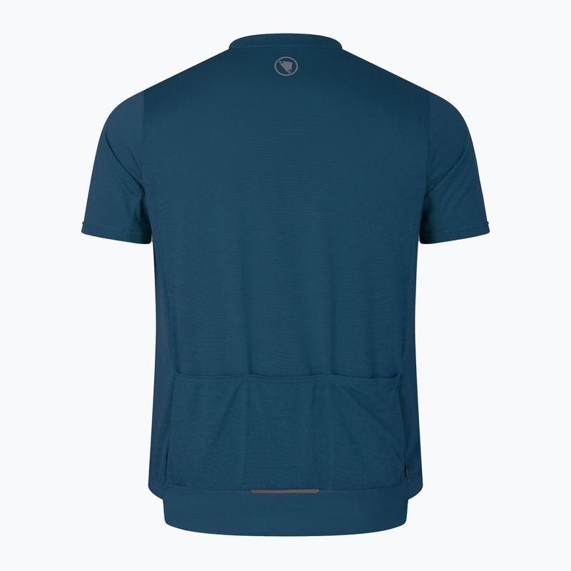 Vyriški dviračių marškinėliai Endura Loop Zipped barra blue 5