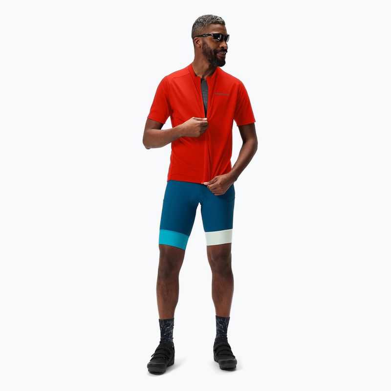 Vyriški dviračių marškinėliai Endura Loop Zipped flame red 2