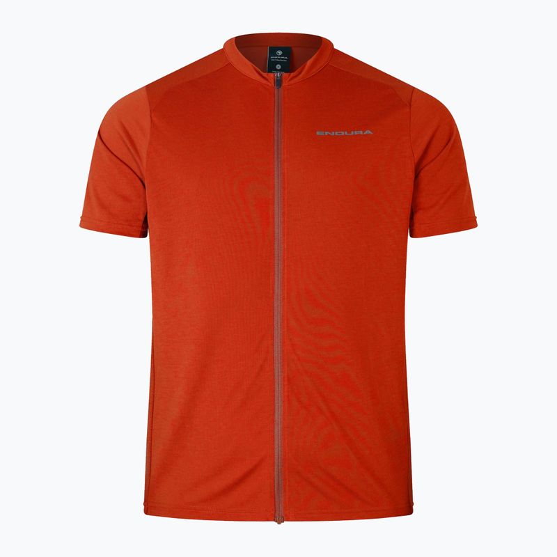 Vyriški dviračių marškinėliai Endura Loop Zipped flame red 4