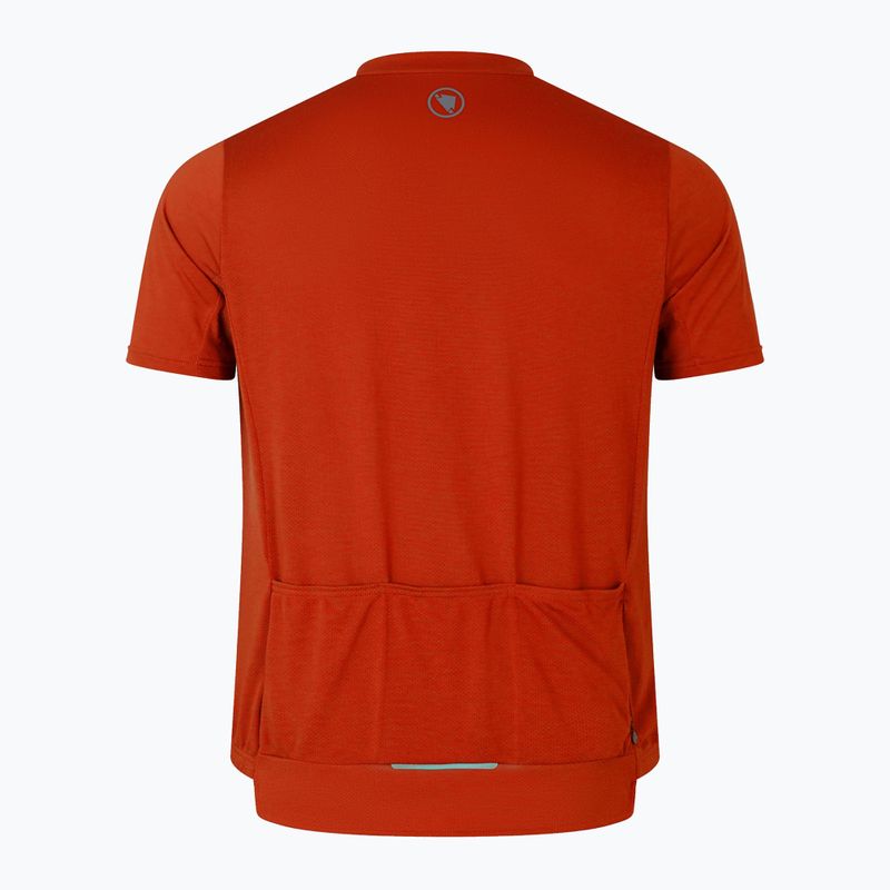 Vyriški dviračių marškinėliai Endura Loop Zipped flame red 5