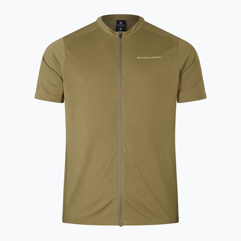 Vyriški dviračių marškinėliai Endura Loop Zipped tweed green