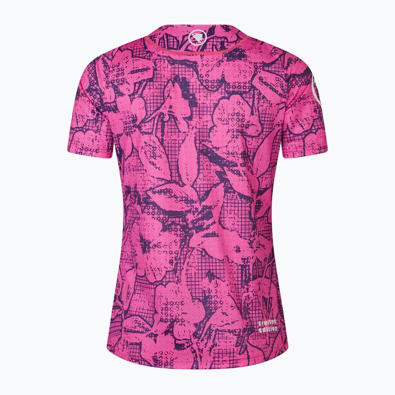 Moteriški dviračių marškinėliai Endura Grid Floral Ltd W pink pop 8