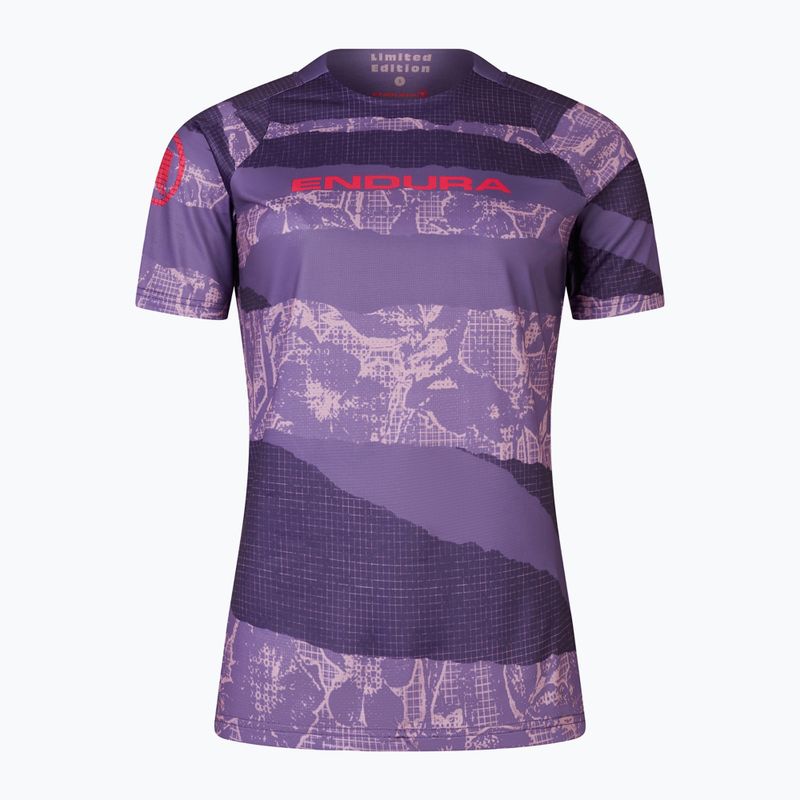 Moteriški dviračių marškinėliai Endura Patchwork Ltd W bramble 4