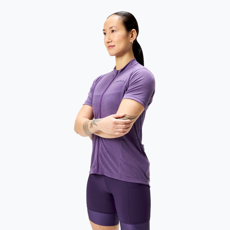 Moteriški dviratininkų marškinėliai Endura Loop Zipped heather 4