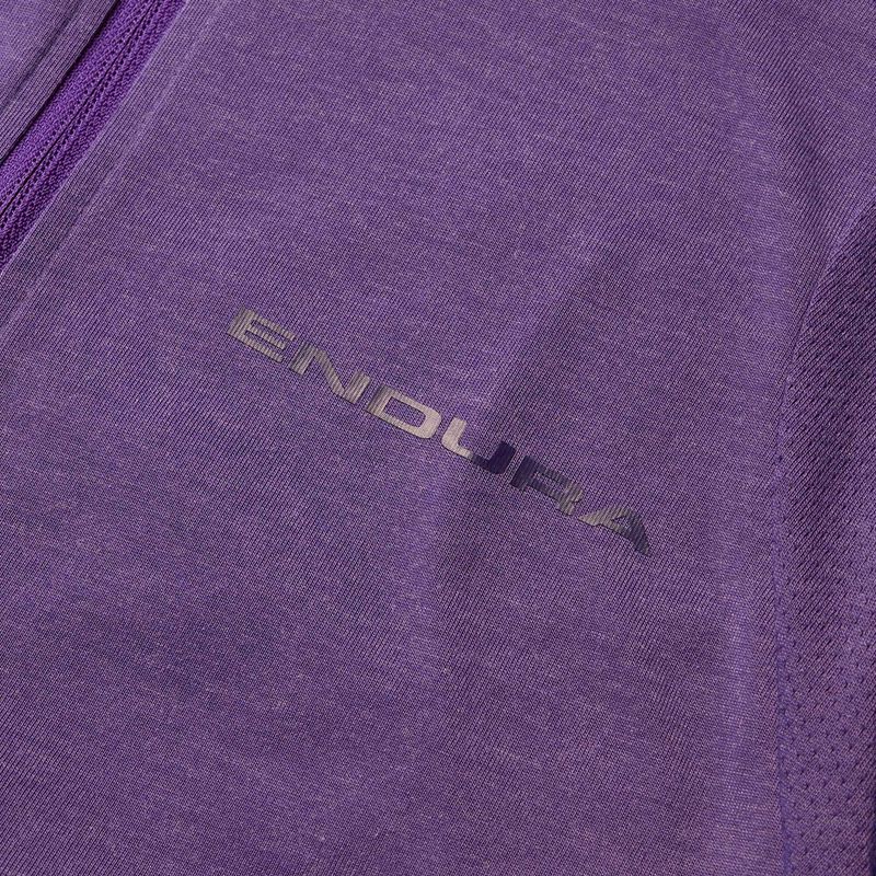 Moteriški dviratininkų marškinėliai Endura Loop Zipped heather 6