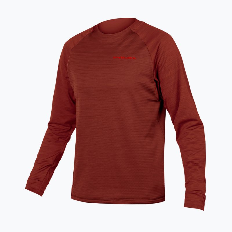 Vyriški dviračių marškinėliai ilgomis rankovėmis Endura Singletrack Fleece brick