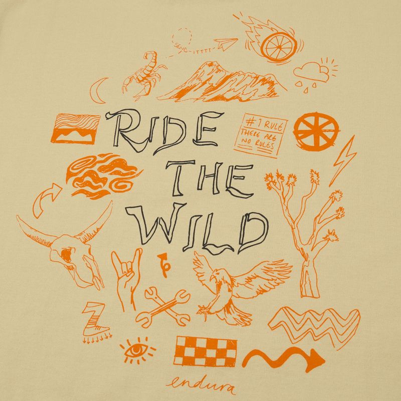 Marškinėliai Endura Ride The Wild Graphic šviesiai smėlio spalvos 4