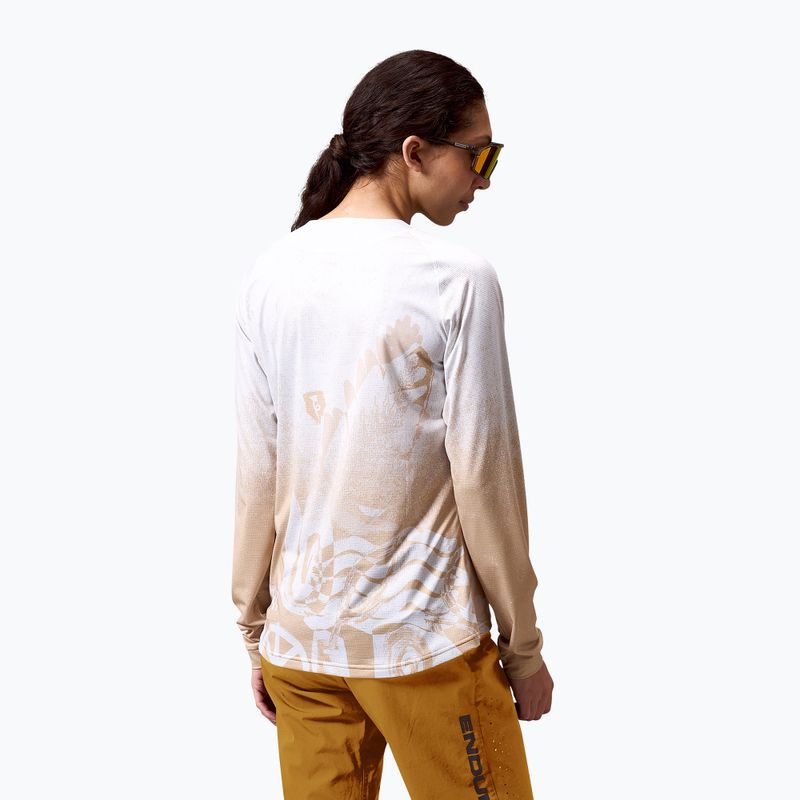 Moteriški dviračių marškinėliai ilgomis rankovėmis Endura Singletrack Print W aero blue 3