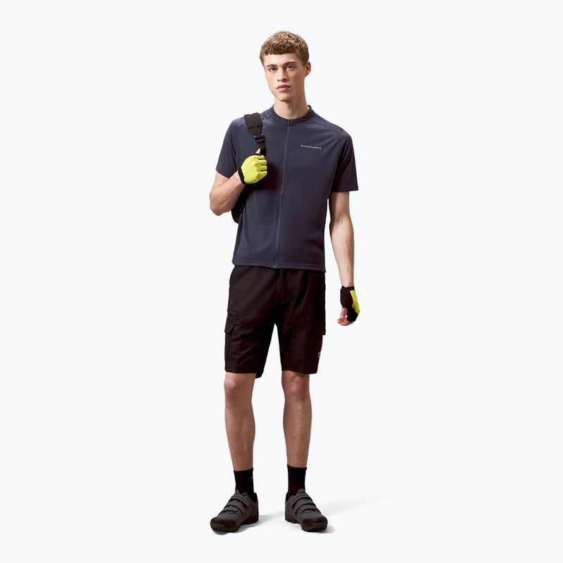 Vyriški dviračių marškinėliai Endura Loop Zipped carbon grey 2