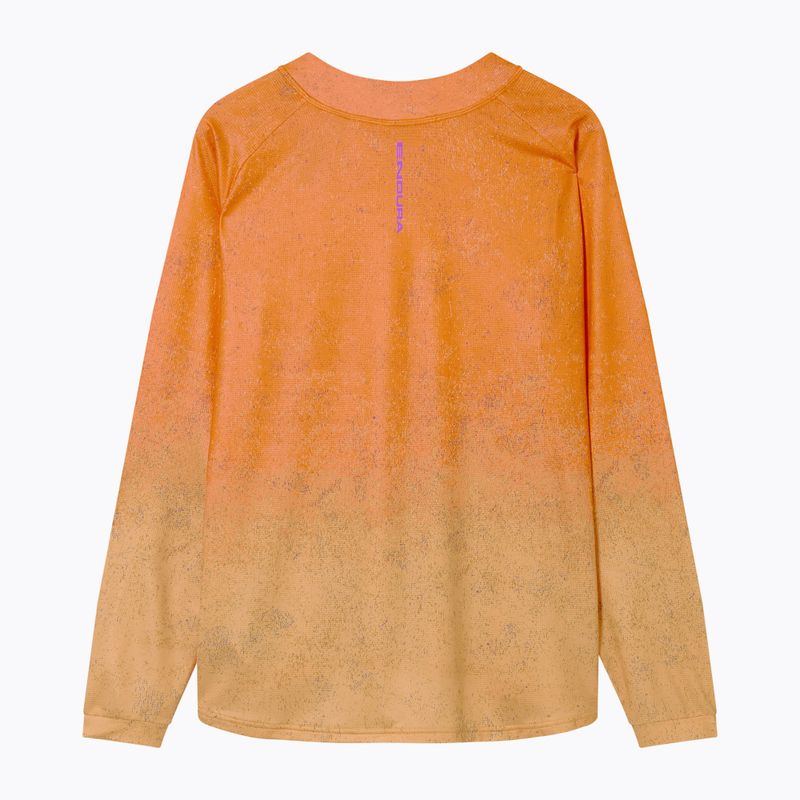 Vyriški dviračių marškinėliai ilgomis rankovėmis Endura Singletrack Print end orange 7