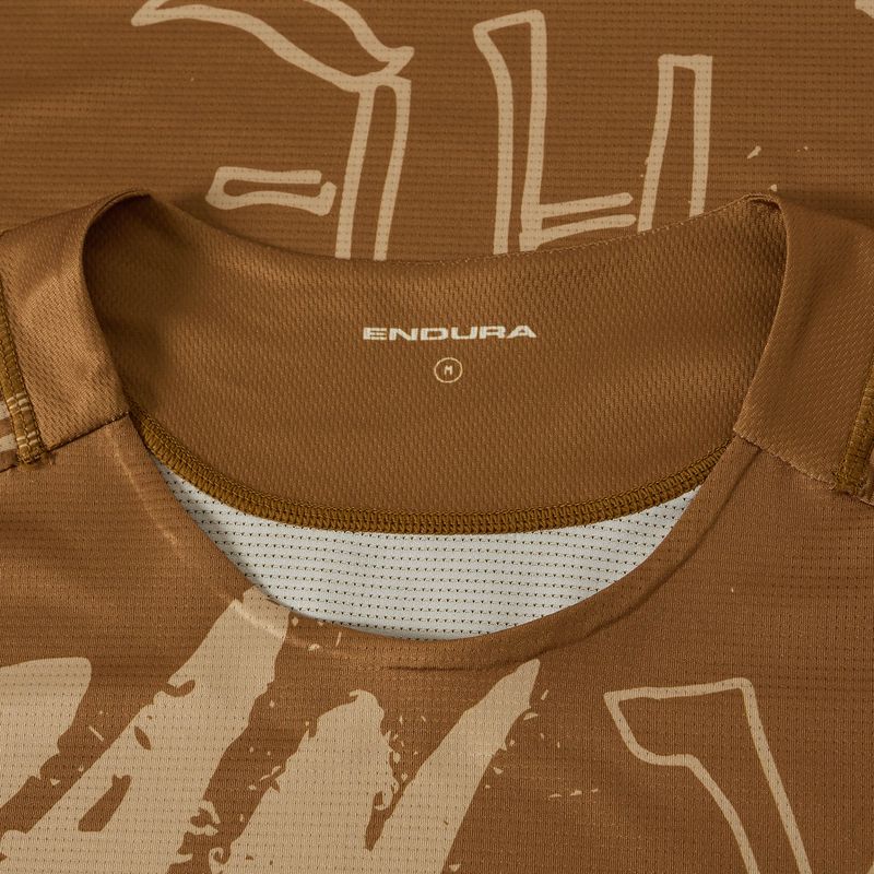Vyriški dviračių marškinėliai Endura Singletrack Print trail bronze 3