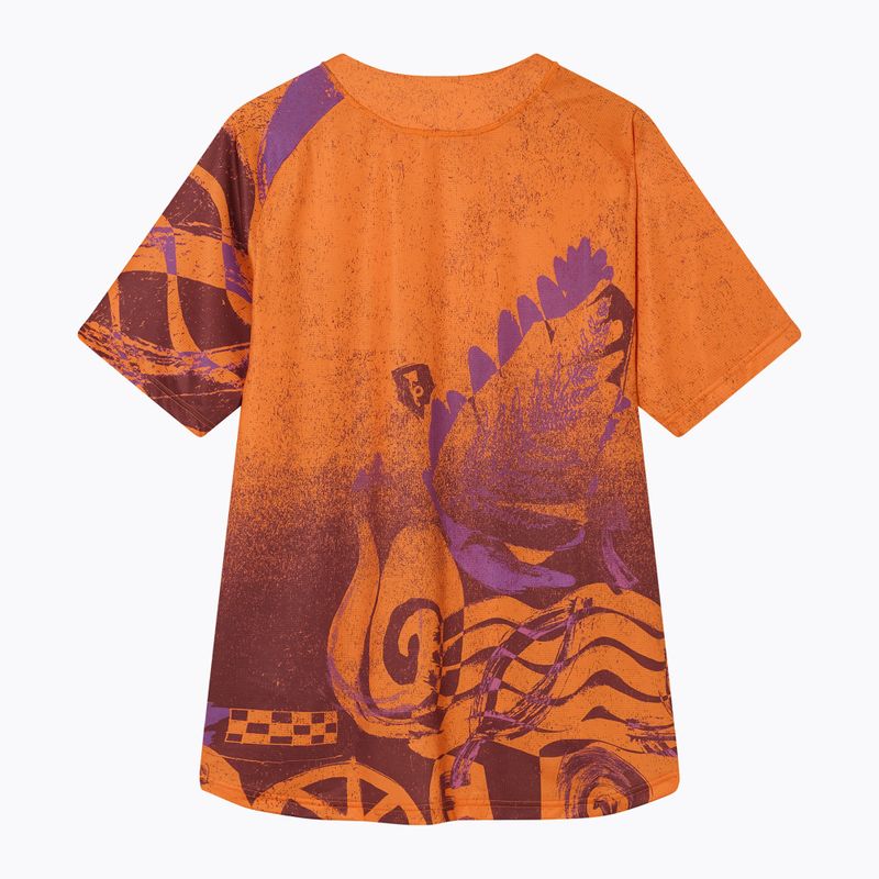 Vyriški dviračių marškinėliai Endura Singletrack Print end orange 2