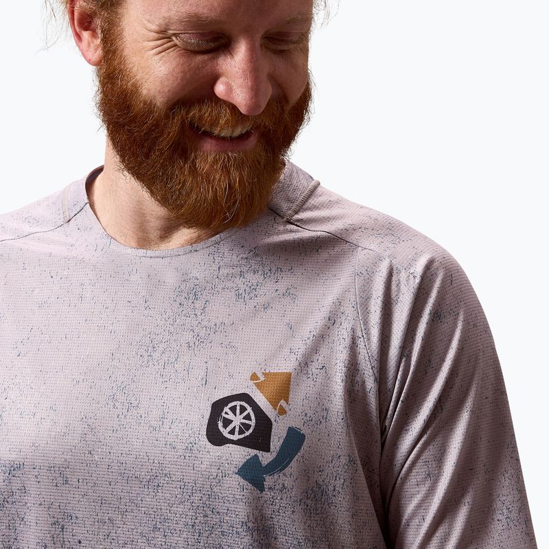 Vyriški dviračių marškinėliai Endura Singletrack Print titanium 5