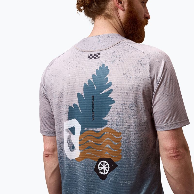 Vyriški dviračių marškinėliai Endura Singletrack Print titanium 6