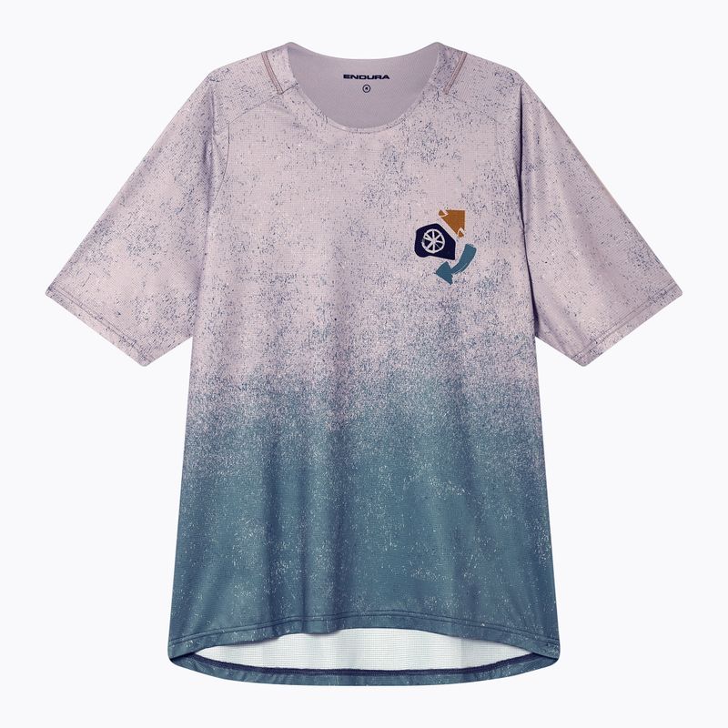 Vyriški dviračių marškinėliai Endura Singletrack Print titanium 7