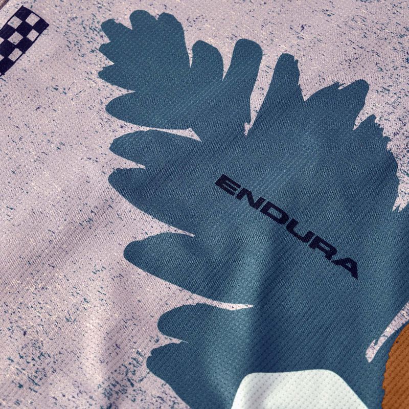 Vyriški dviračių marškinėliai Endura Singletrack Print titanium 9