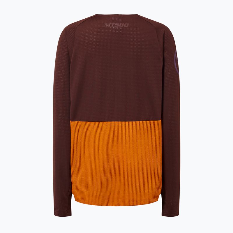 Vaikiški dviračių marškinėliai ilgomis rankovėmis Endura MT500 Burner end orange 2