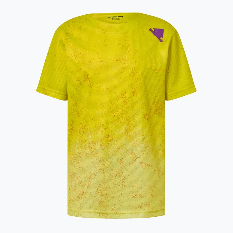 Vaikiški dviračių marškinėliai Endura Singletrack Core Jr end citrus 2