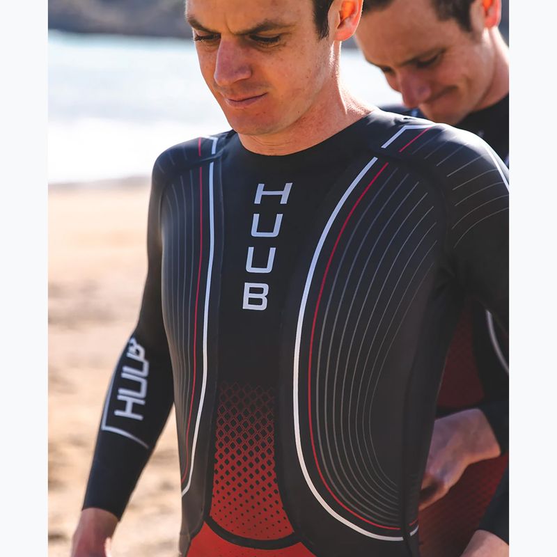 Vyriškas triatlono hidrokostiumas HUUB Agilis Ali Red 3:5 black/red 11