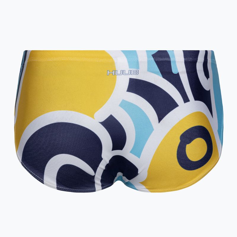 Vyriškos maudymosi kelnaitės HUUB Brief Jonny navy/yellow 2