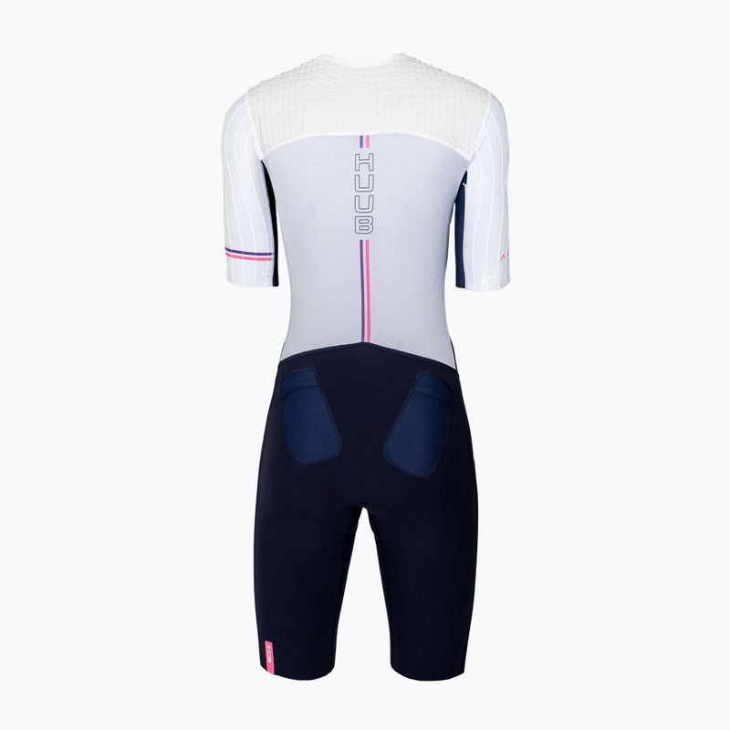Moteriškas triatlono kombinezonas HUUB Anemoi 3 SUB22 white/navy/pink 2