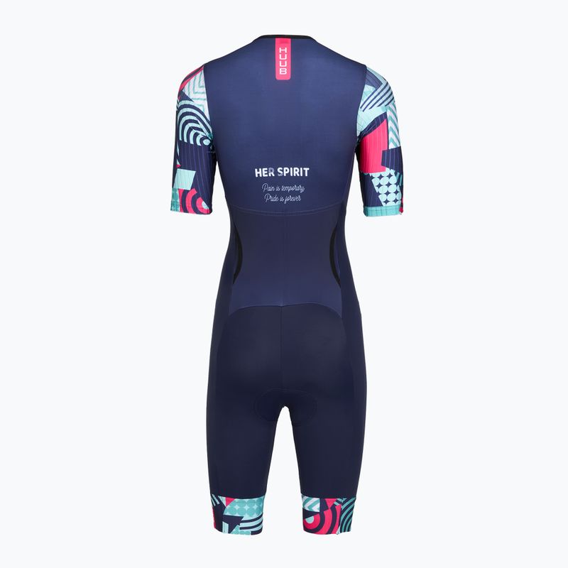 Moteriškas triatlono kostiumas HUUB Her Spirit Trisuit navy/band 2