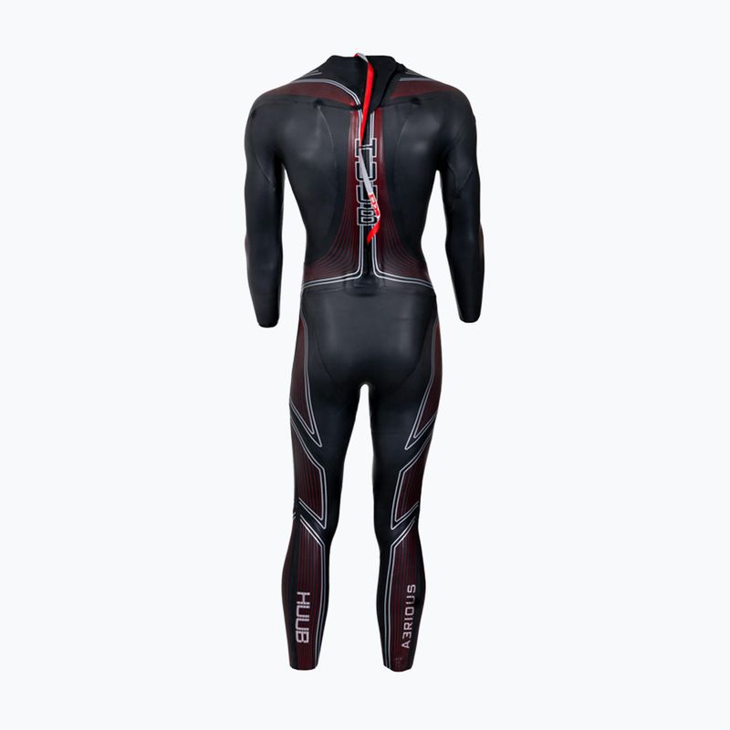 Vyriškas triatlono kostiumas HUUB Aerious III 3:5 black/red 3