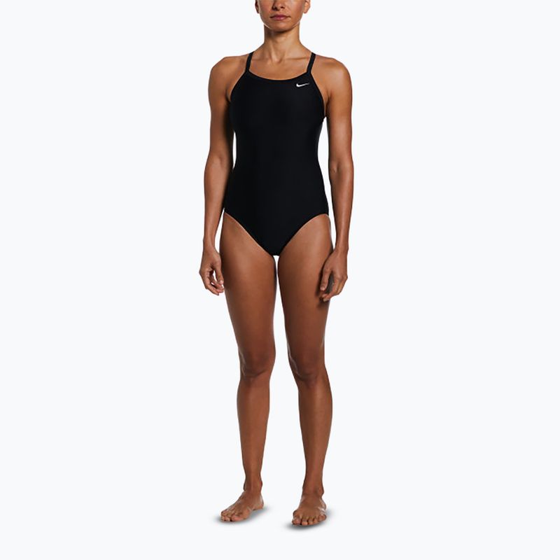 Moteriškas vientisas maudymosi kostiumėlis Nike Solid Racerback black 2