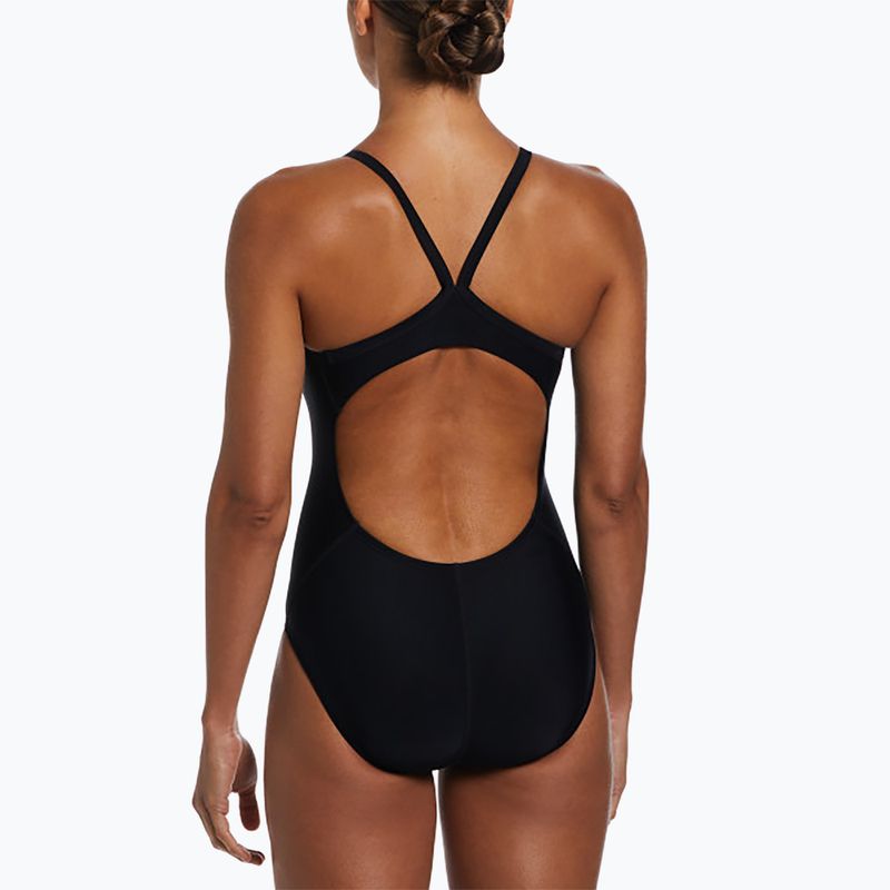 Moteriškas vientisas maudymosi kostiumėlis Nike Solid Racerback black 3