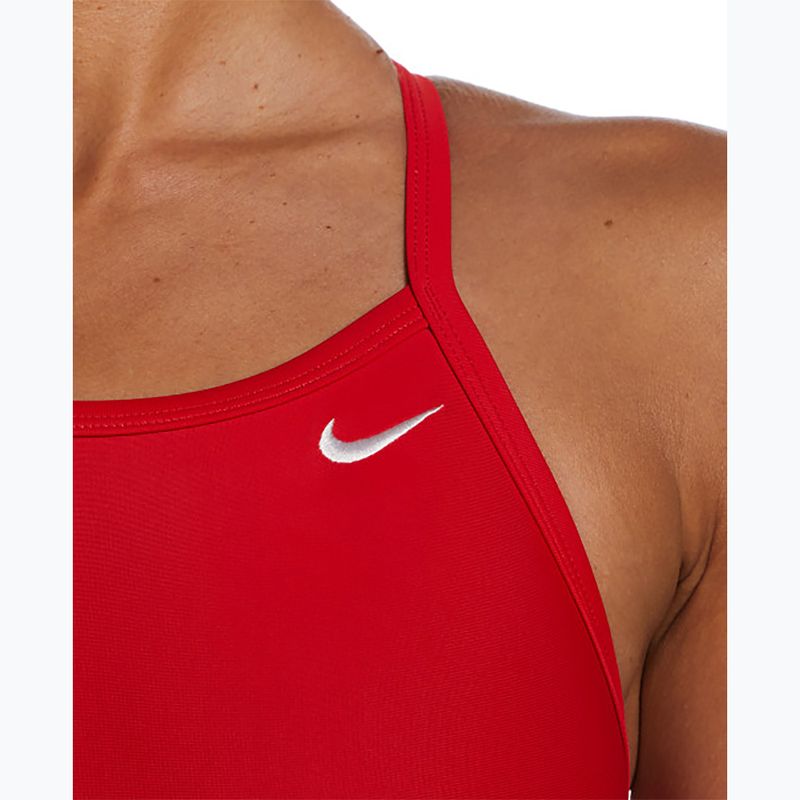 Moteriškas vientisas maudymosi kostiumėlis Nike Solid Racerback university red 4
