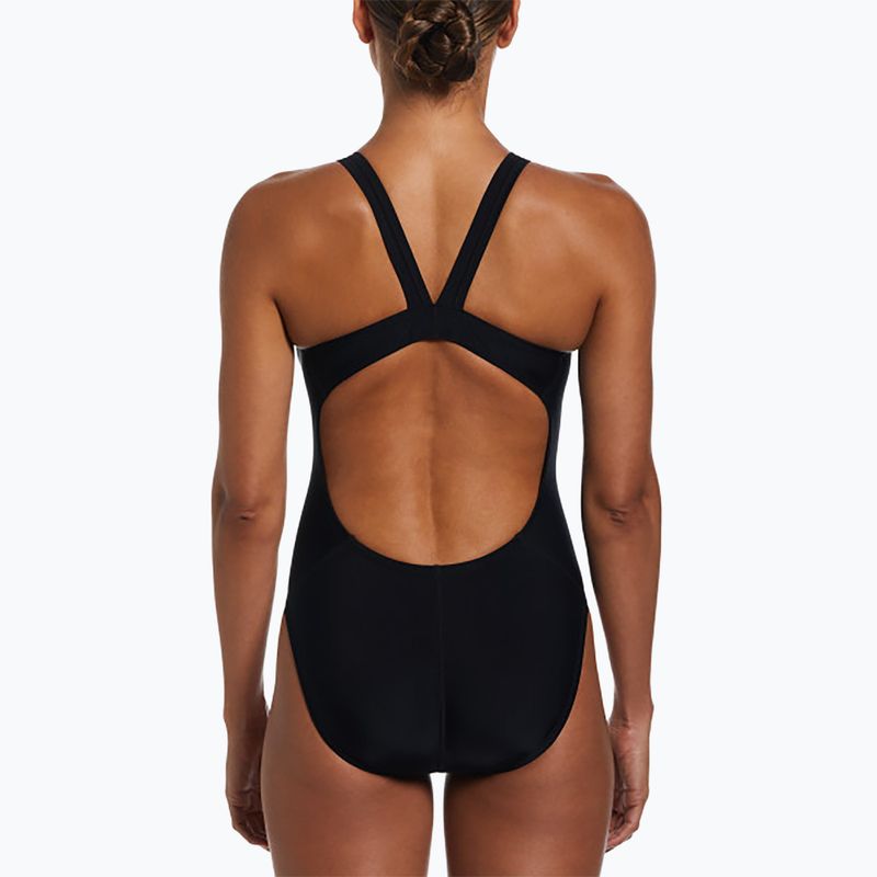 Moteriškas vientisas plaukimo kostiumas Nike Fastback black 2