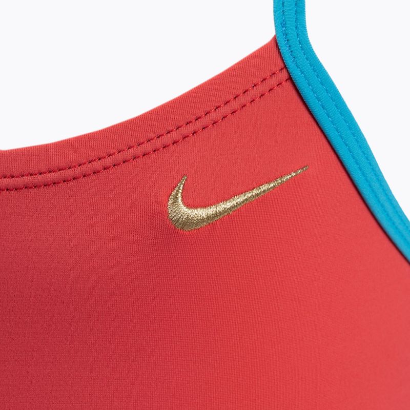 Nike Solid Girl II vaikiškas vientisas maudymosi kostiumėlis oranžinis NESS9629-859 3