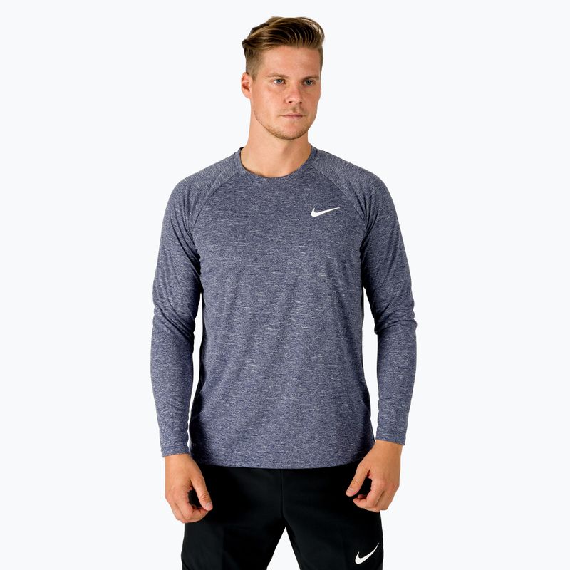 Vyriškas treningas ilgomis rankovėmis Nike Heather navy blue NESSA590-440