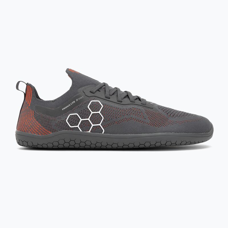 Vyriški barefoot batai Vivobarefoot Primus Lite Knit obsidian/cherry tomato 2