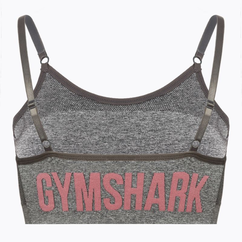 "Gymshark Flex Strappy" sportinė treniruočių liemenėlė marl / pink 2