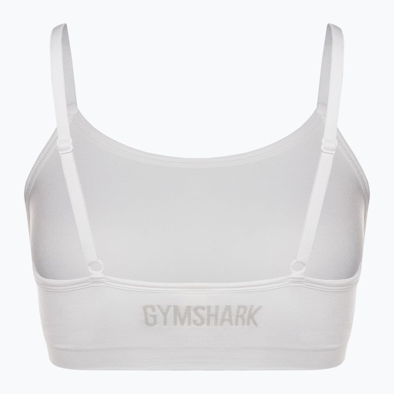 "Gymshark Seamless Bralette High Neck" fitneso liemenėlė balta 6