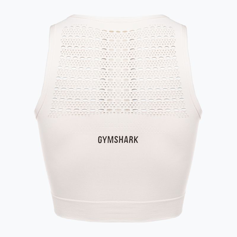 Moterų "Gymshark Energy Seamless Crop Top" kreminė balta 6